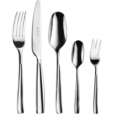 Besteck-Set PINTINOX "Infinito", silber (edelstahlfarben), 30 Stk., Edelstahl 18/0, Essbesteck-Sets, Geschmiedet
