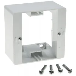 ChiliTec DELPHI Aufputz-Rahmen, weiß 80x80x45mm, mit Montagebohrung
