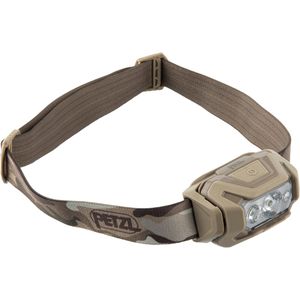 Petzl Stirnlampe Aria 2R RGB LED, wiederaufladbar, 625 Lumen mit Blau-, Grün- & Rotlicht, wasserdicht, camouflage