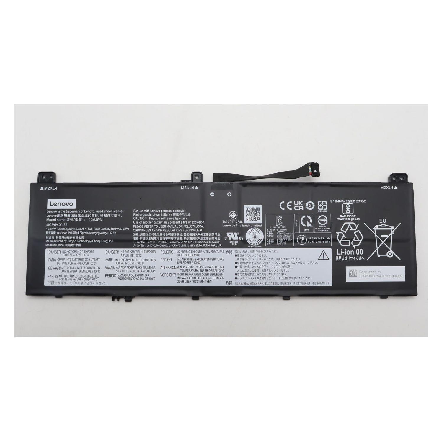 Lenovo BATTERY 4cell 71Wh 15.36V (4 Zellen) (5B11K38966)