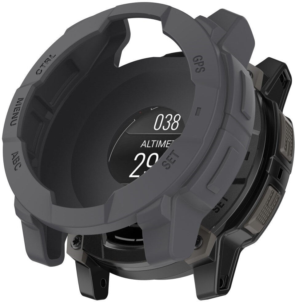 INCOVER Garmin Instinct 3 AMOLED / Solar (45mm) - Bumper Silikone Cover - Grå