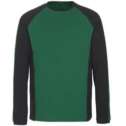 Langarmshirt "BIELEFELD" Unique - 4XL - grün/schwarz