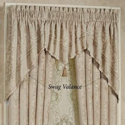 Touch of Class Grandview Swag Valance Pair Champagne 60 x 36, 60 x 36, Champagne