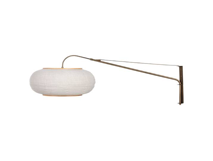 Wandleuchte Elegant Classy Typ A 9cm Weiß Leinen E27