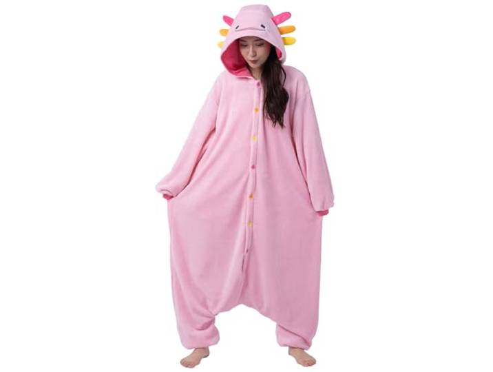 Axolotl Onesie Kigurumi Verkleedkleding SAZAC Kigurumi Volwassenen & Kinderen One Size Fits All (155-180+ cm)