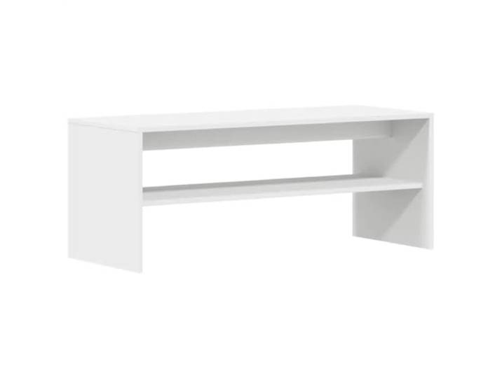 TV-Möbel mit großer Aufbewahrung, moderner Stil, Wohnzimmer, 100 x 40 x 40 cm, aus Holz, weiß, 02_0051237