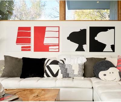 Felt Right 4-Piece Snoopy   Sound Dampening Pinnable Tiles