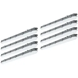 Deckenlampen Wannenleuchte Feuchtraum 120 cm Feuchtraumwannenleuchten LED 120 cm Garagenlampen LED Röhre, Reihenschaltung, 1x LED 36 Watt 4320 Lumen kaltweiß, 8er Set