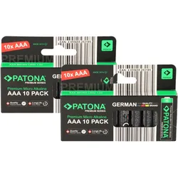 PATONA Premium 20x AAA Batterien (2x10er) Pack 1,5V Alkaline