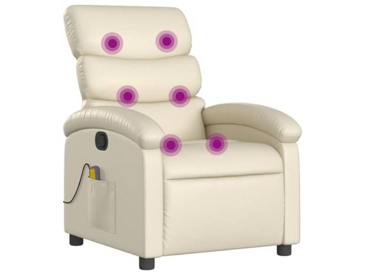 vidaXL Massagesessel Creme Kunstleder