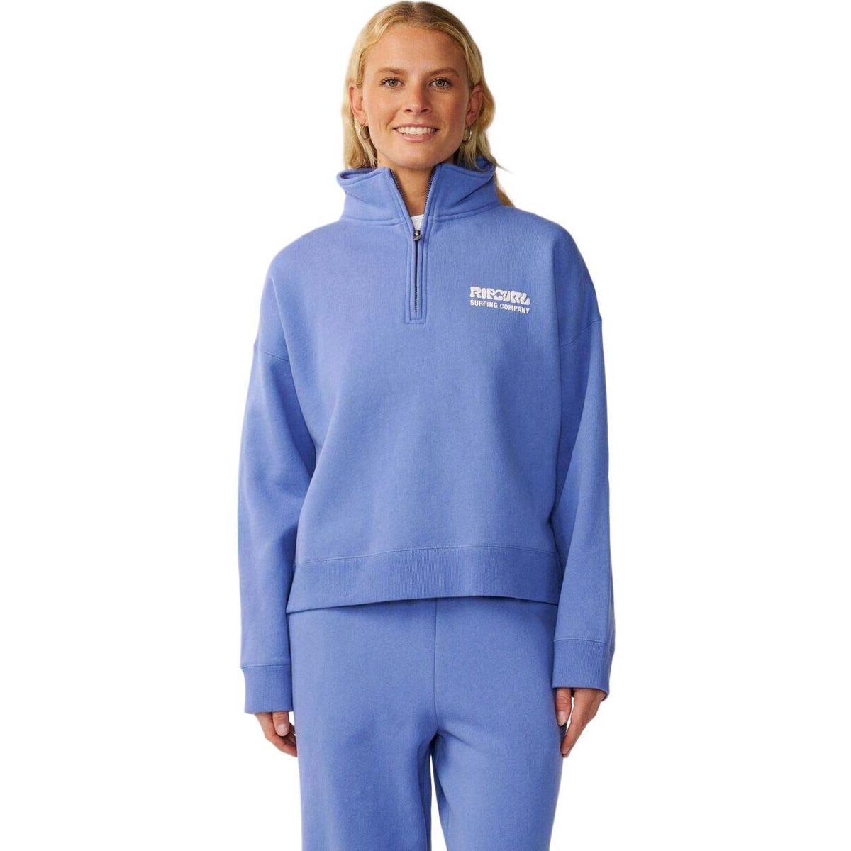 RipCurl Surf Puff 1/4 Zip mid blue (8962) XS 07WWFL-8962-XS