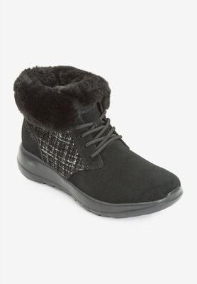 Women's The Slip-Ins™ Joy Boot by Skechers in Black (Size 8 1/2 M)