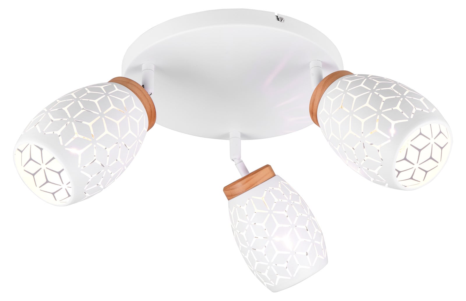 Trio Bidar Plafondlamp wit metaal Ø 58 cm