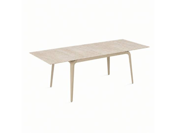 Table extensible céramique décor travertin 140-220 cm
