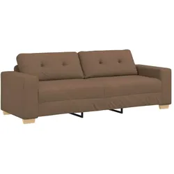 vidaXL 3-Sitzer-Sofa mit Kissen Braun Stoff