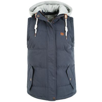 Steppweste OXMO "Steppweste OXLewonda", Damen, Gr. M, blau (insignia b), Obermaterial: 70% Baumwolle CO. 30% Nylon NY., Westen Steppweste