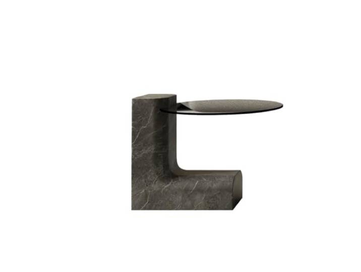 ksjdieunf Couchtisch Runder Couchtisch Aus Marmor Wohnzimmer for Zuhause Tische for Wohnzimmer(B)