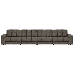 Sofa Date 4-Sitzer aus Struktursamt, klassisch gepolstert, dunkelgrau Mountain, komfortabel für Dein Zuhause