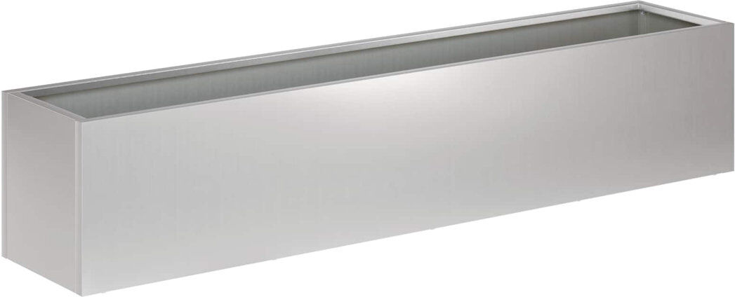 Borough Wharf Planter Box Silver 20cm H x 100cm W x 100cm D