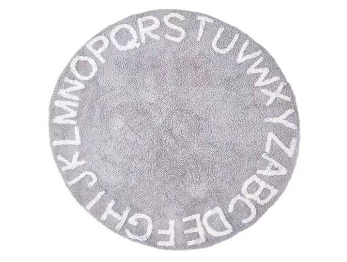 Tapis Rond Tapis de Jeu Rond pour Enfants Tapis de Chambre d'enfant Tapis antidérapant Tapis pour Salon Gris 120 x 120 cm)