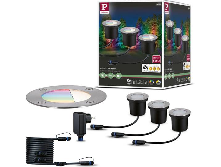 Paulmann Plug & Shine LED Bodeneinbauleuchte RGBW Basisset