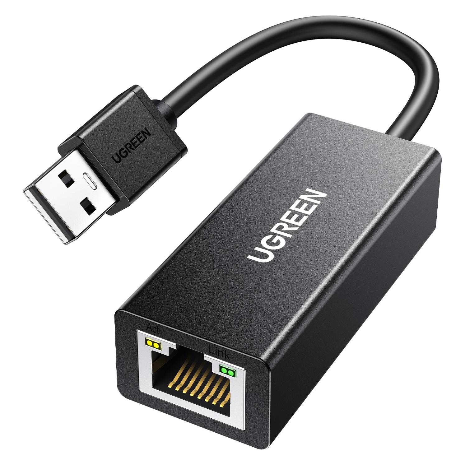 Ugreen USB-A 2.0 zu 100Mbps Ethernet Adapter (USB 2.0, RJ45 (1x)) (20254)