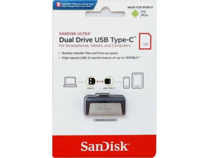 Sandisk - Clé Usb Ultra Dual Drive Usb + Usb Type C 128gb