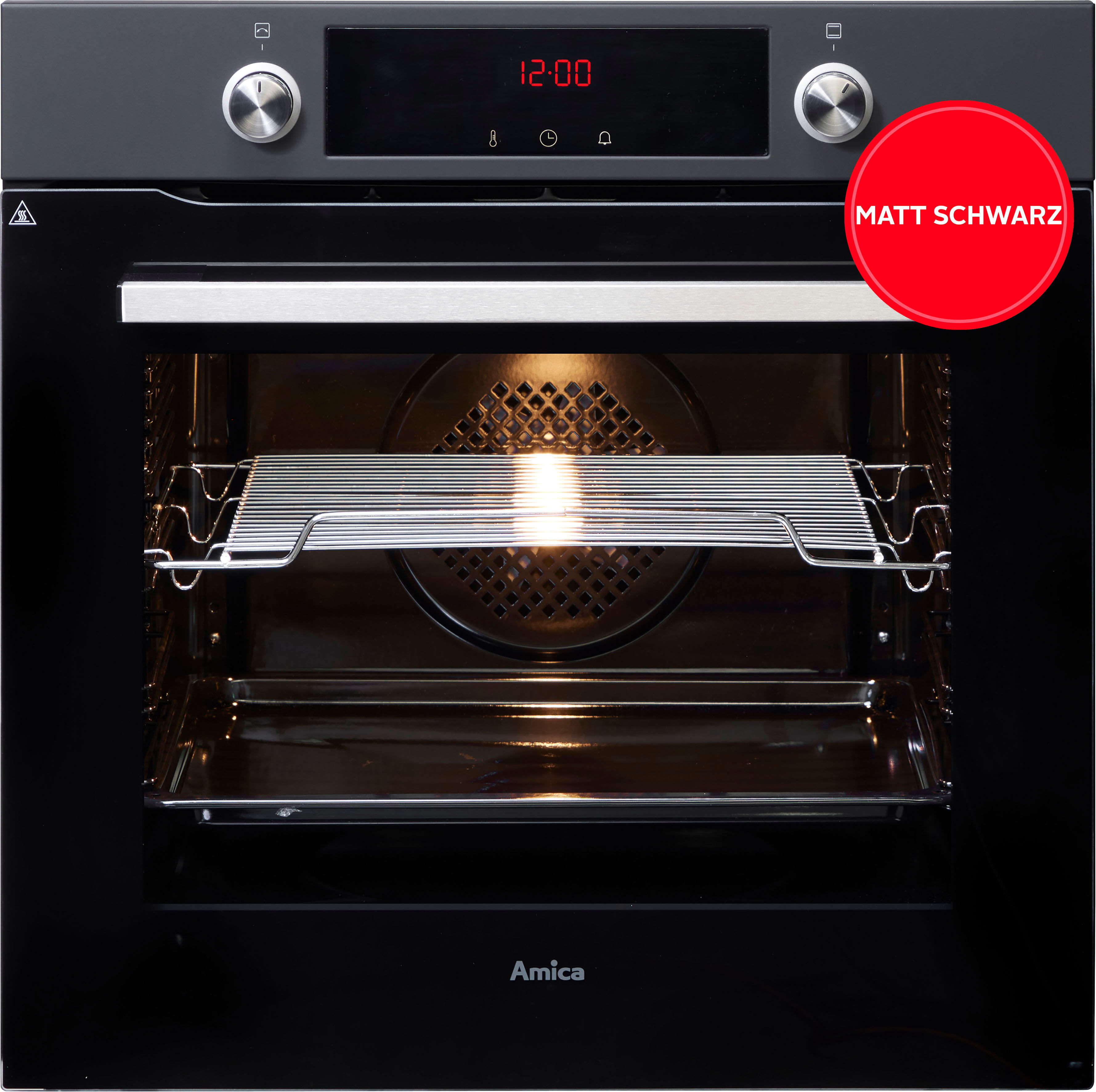 AMICA Pyrolyse Backofen "EBPX 945 600 SM", Energieeffizienz: A+, schwarz, B:59,5cm H:59,5cm T:57,5cm, Backöfen, Sauber backen mit viel Komfort, Sicherheit und geringem Verbrauch, Pyrolyse Backofen