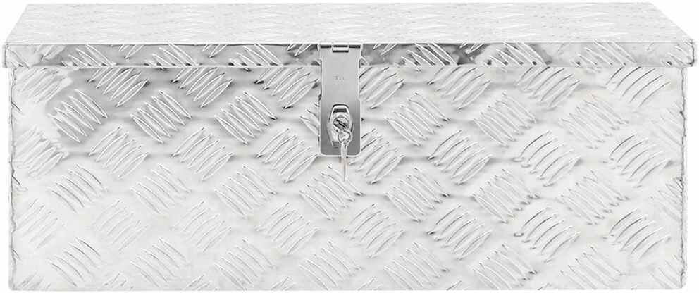 vidaXL Boîte de rangement Argenté 70x31x27 cm Aluminium