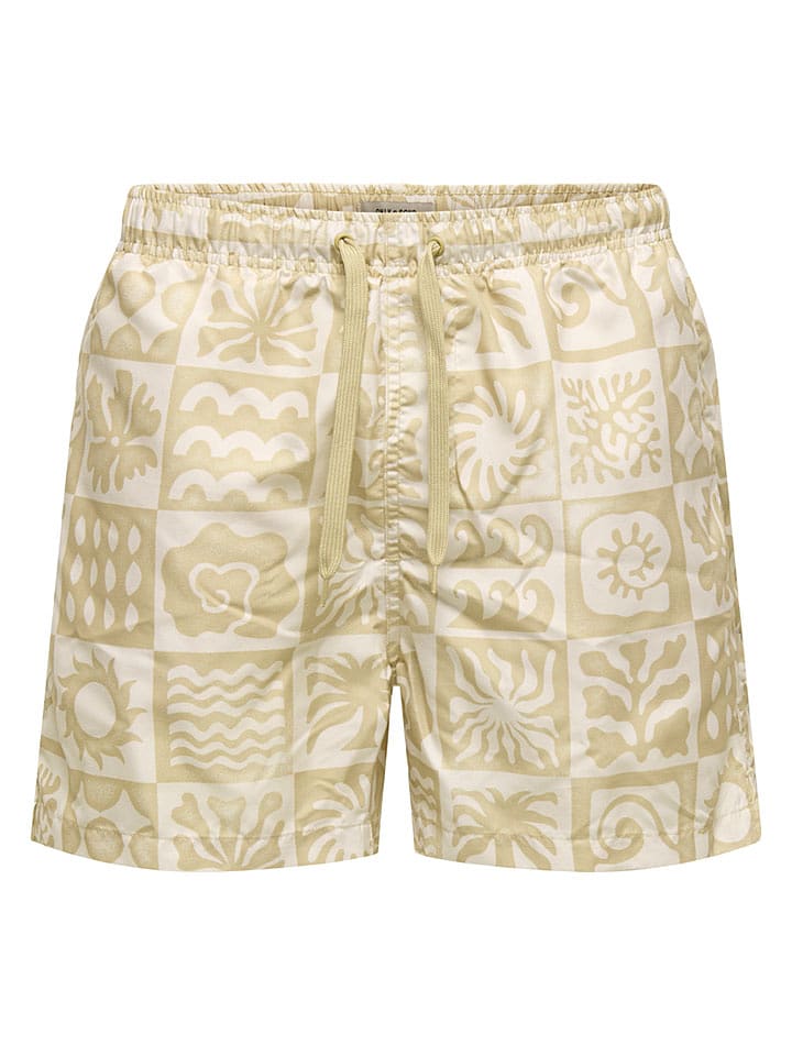 ONLY & SONS Badeshorts "Onsprint" in Beige - L