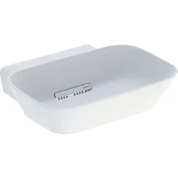 Geberit ONE Aufsatzwaschtisch Schalenform, Abgang horizontal, weiß matt, 50x15,4x42,5cm, 505.052.00.1, Ausführung: ohne Hahnloch