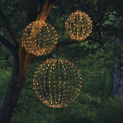 "3D Foldable Lighted Spheres - 15"" - Grandin Road"