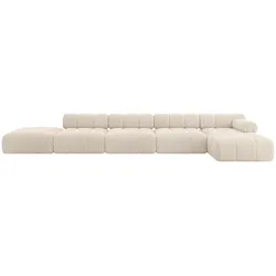 ECKSOFA modulares Sofa Lizur-L3 - 475x160x70 cm Beige Cord
