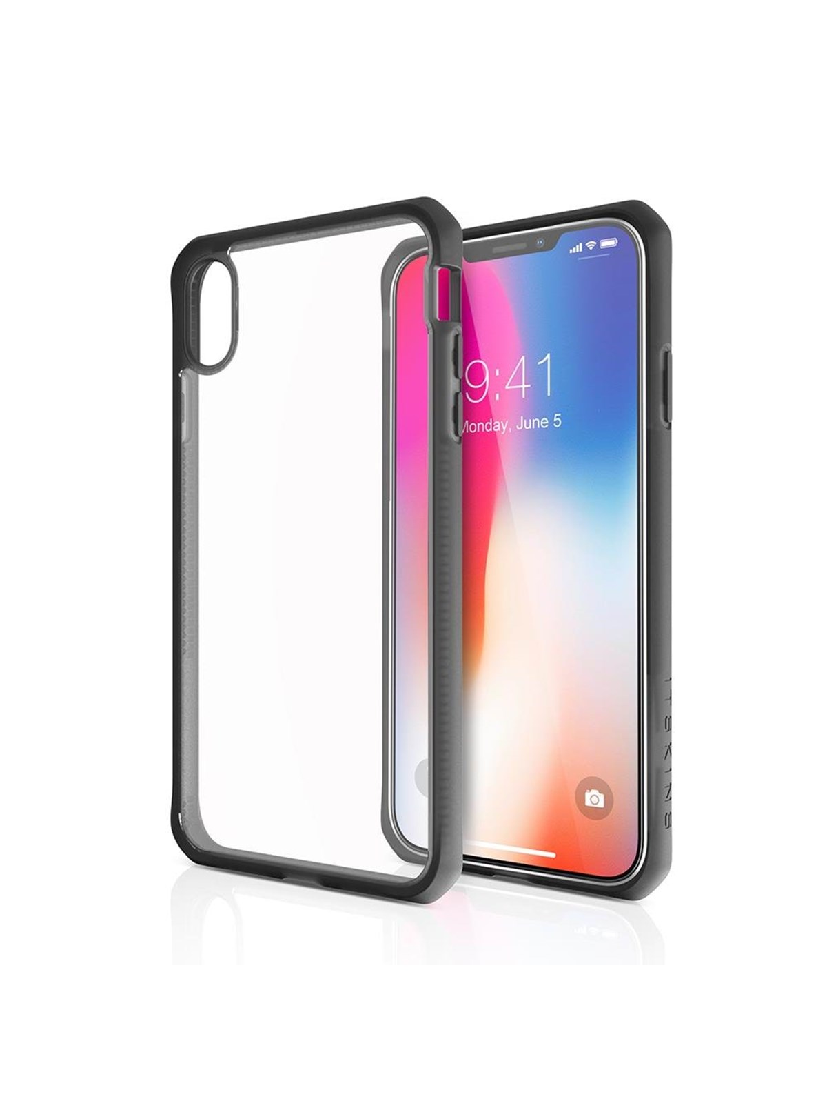 ITSKINS HYBRID FROST cover for iPhone XS Max - Black and transparent