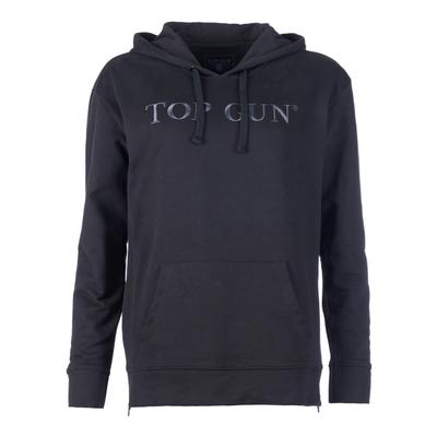 Kapuzenpullover TOP GUN "TG22020", Damen, Gr. 48 (S), schwarz, 100% Baumwolle, Pullover Kapuzenpullover