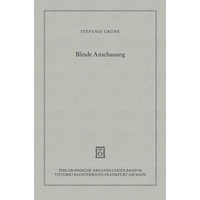 Blinde Anschauung, Taschenbuch von Stefanie Grüne, Klostermann, Vittorio, 978-3-465-03634-0