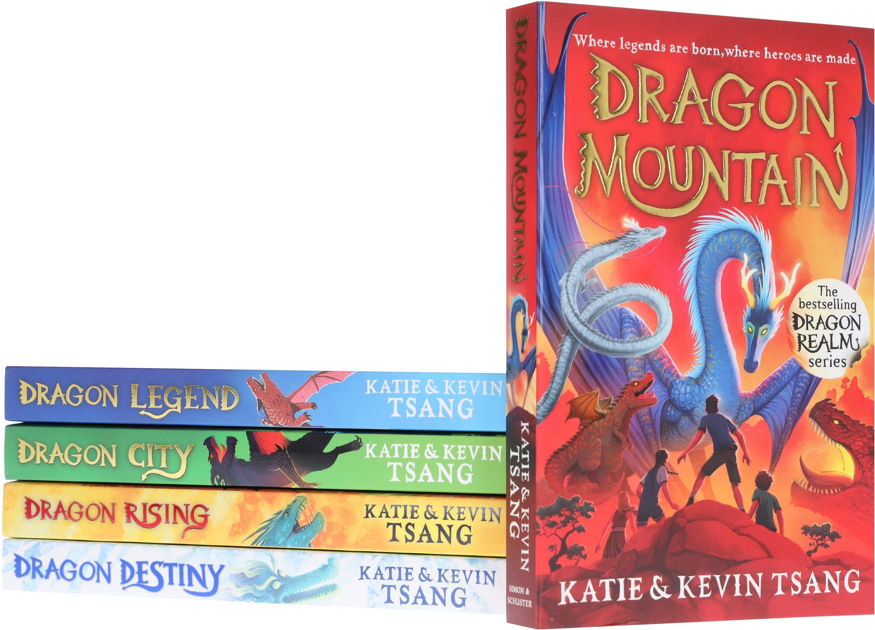 Dragon Realm Series (Book 1-5) By Katie & Kevin Tsang: 5 Books Collection Set - Ages 7+ - Paperback Simon & Schuster