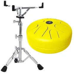 Aquadrum Air Mystic Tongue Drum mit Pearl S-830 Ständer (Perkussion), Perkussion, Gelb