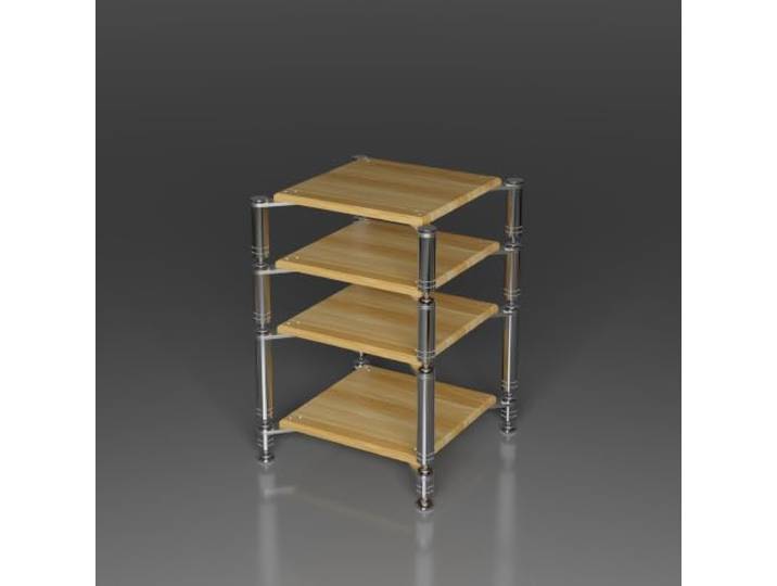 YHTCSXMD HiFi Rack, Audio Rack, 1–4 Ebenen mit dicken Holzablagen Modulares Design mit Entkopplungsspitzen für Verstärker und HiFi-Geräte, ideal für Medienbereiche und HiFi-Hörräume