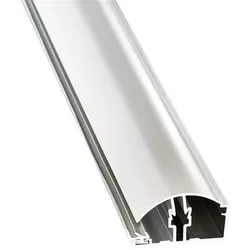 Klemmprofil Rand Alu-PVC 60 mm breit Oberteil weiß – für Stegplatten 10 mm