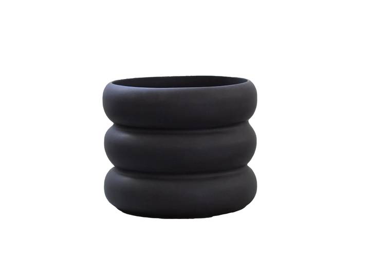 DBKD Cache-pot Mud noir Petit, Ø 10 cm