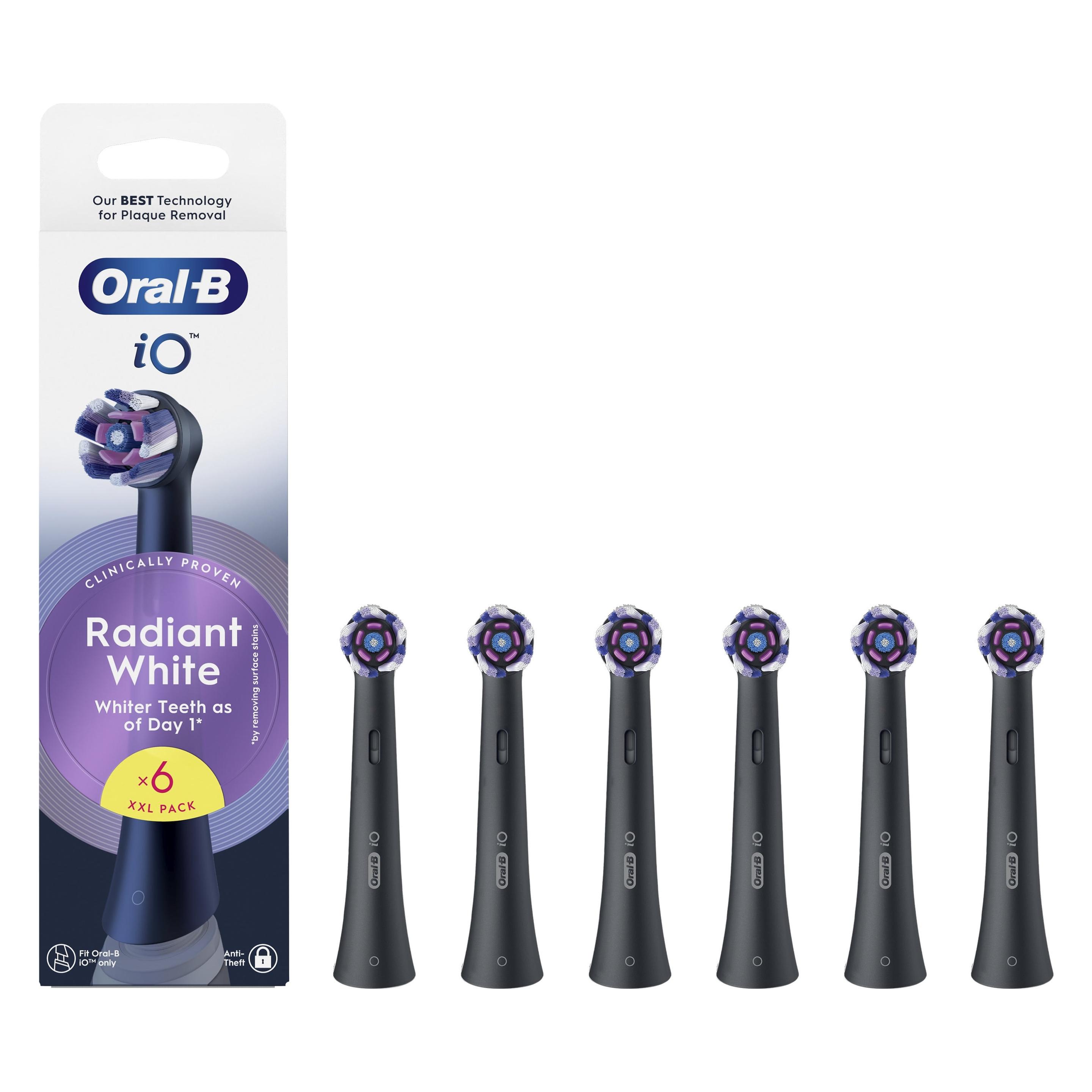 Oral-B iO Radiant White Ersatzbürstenköpfe, schwarz, 6er-Pack (57308986)