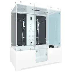 AcquaVapore Kombination Badewanne Dusche K88-SW-TH-B-EA Duschtempel 180x100 cm OHNE Zusatzoption