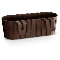 Prosperplast - BOARDEE HOOK 4,9 l Balkon-Pflanzgefäß – 38,3 x 21,2 x 13 cm in braun farbe