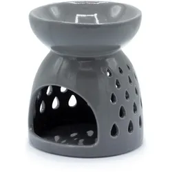 Classic Oil Burner - Teardrops Cutout - Grey