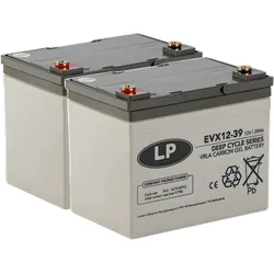 24V 39Ah Akku-Satz passend für Shoprider Amrum, Borkum, Portas, Trios, Trip & TE-Serie – 2x Landport