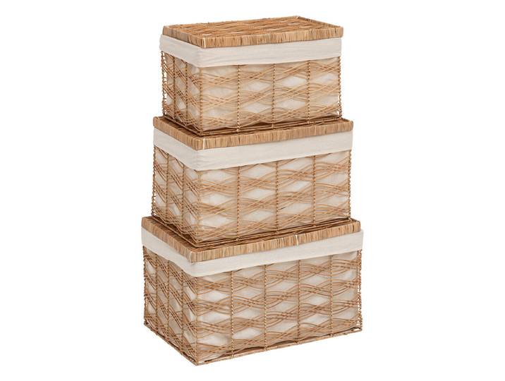 Boîtes de rangement tressées ROSY\, lot de 3