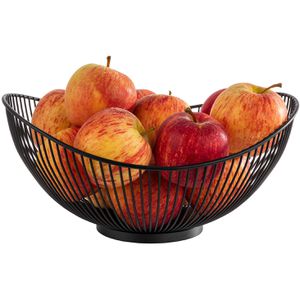 APS Obstschale Svart 30424, Metall, schwarz, 29,5 x 13,5 x 25,5cm