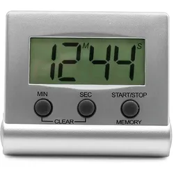 Digitaler Timer silber mit LCD Anzeige