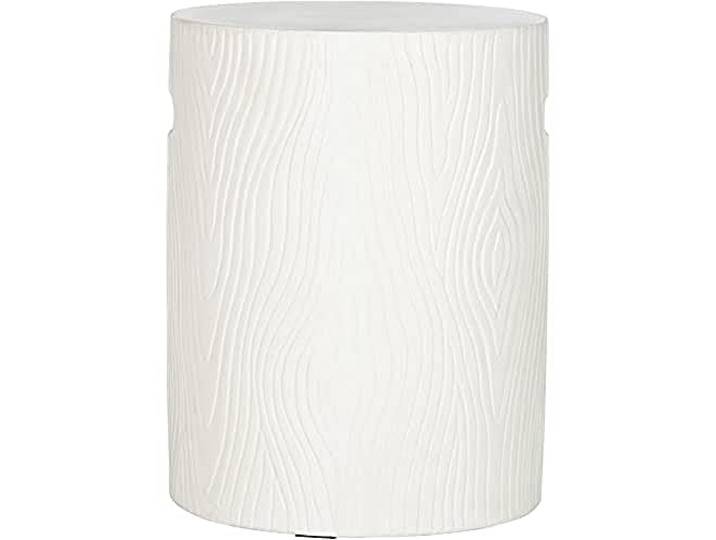 Safavieh Adorjan Innen / Außen Beton Hocker, Pulver Stein, Ivory,37 X 37 X 41.91 cm